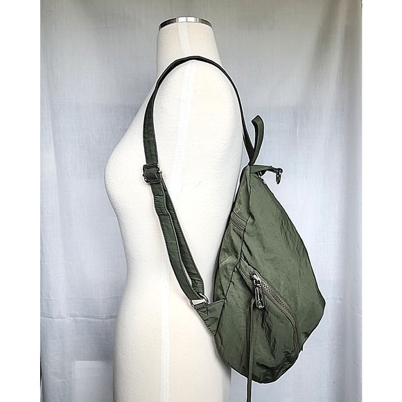 Rebecca Minkoff Julian Backpack Olive Green Nylon Utility Bag Silver Hardware main image 6